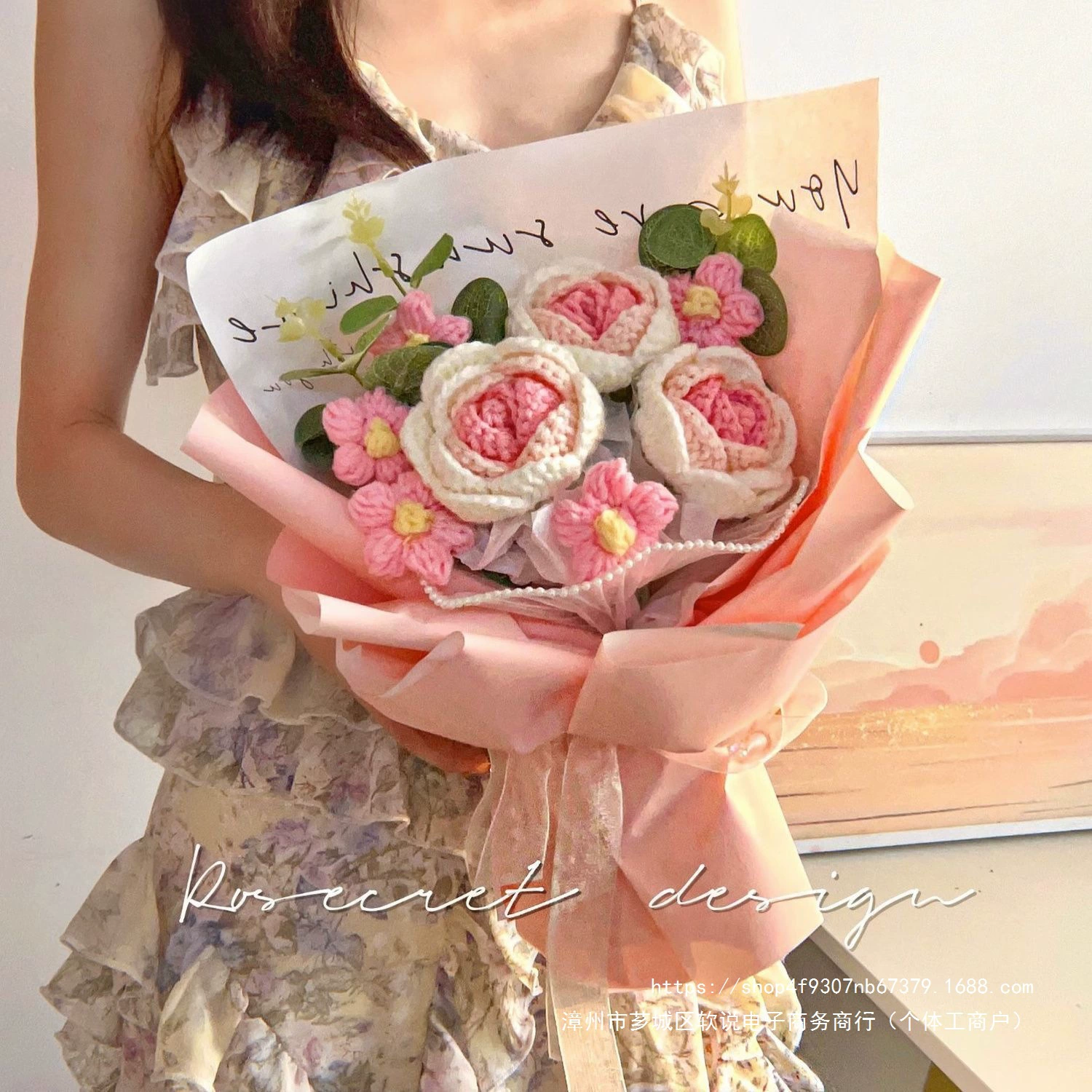 Большой букет из шерсти, букет ручной вязки, готовый продукт, креативные тканые розы, подарок на День учителя для подруги и дня рождения лучшего друга