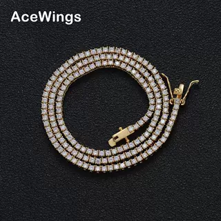 2mm 网球链 铜款 Tennis Chain 铜微镶锆石 单排链 嘻哈项链