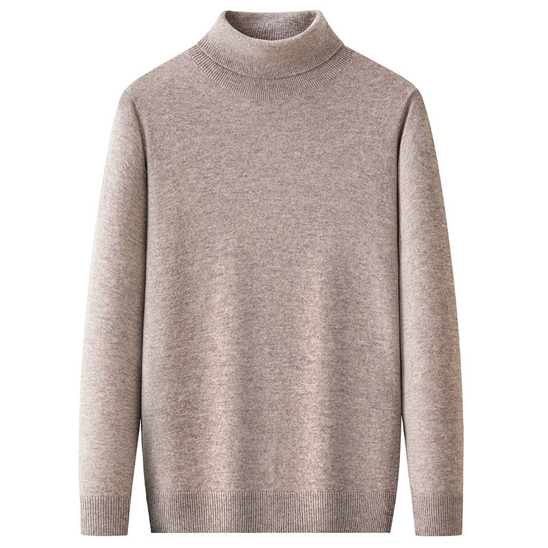 Demi-season woolen solid color colored sweater
