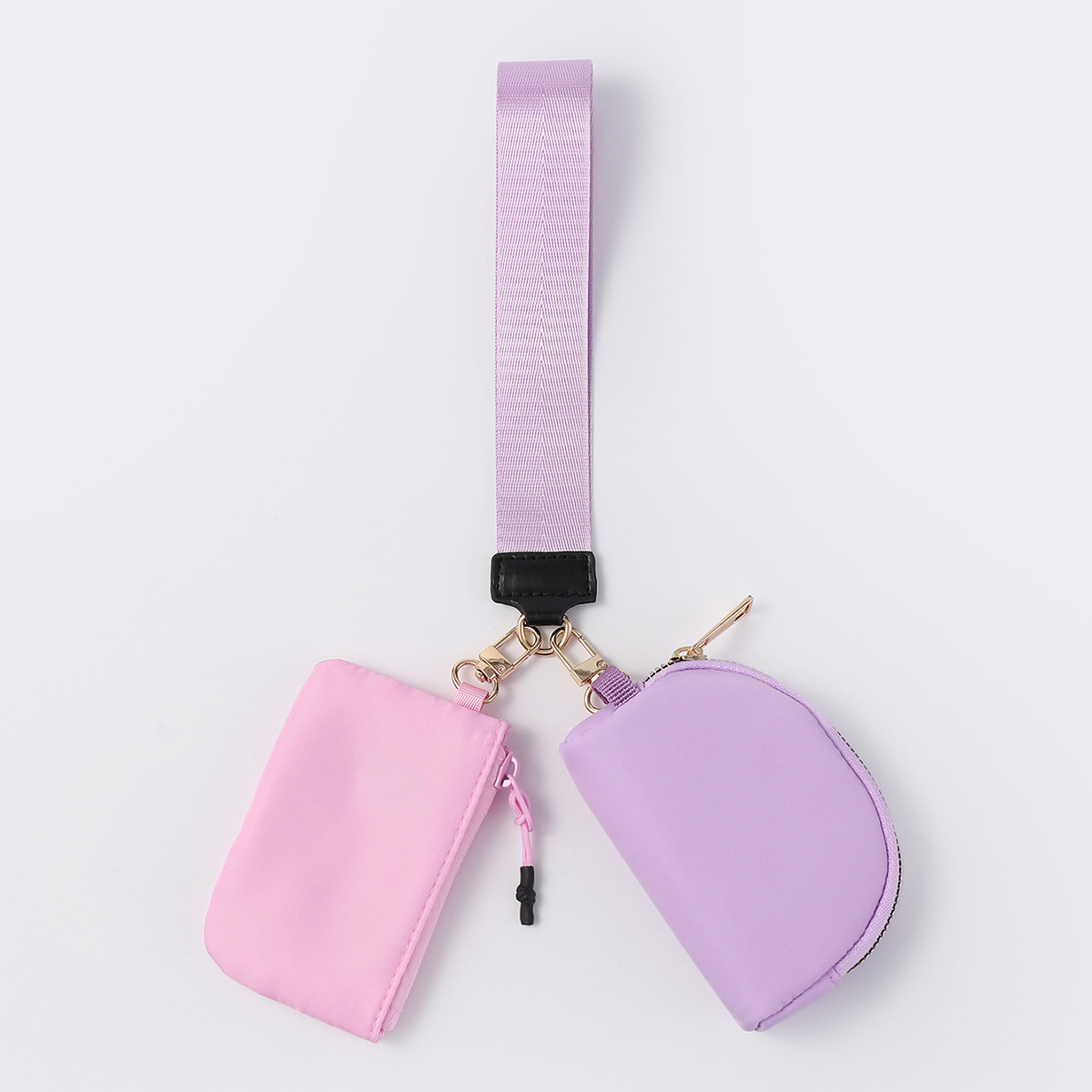 Bolso de muñeca transfronterizo LULU con el mismo estilo Mini bolso de color de moda portátil Estuche para llaves de almacenamiento impermeable de nailon