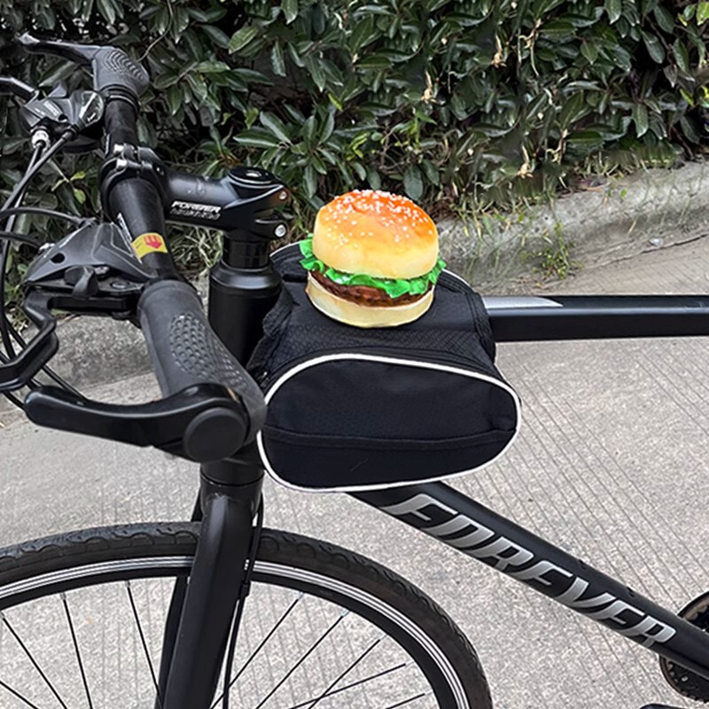 Big Hamburg Cattle Bag Bicycle Satchel Front Beam Bag Cute Top Tube Bag Mountain Bike Universal Beam Bag Road Bike