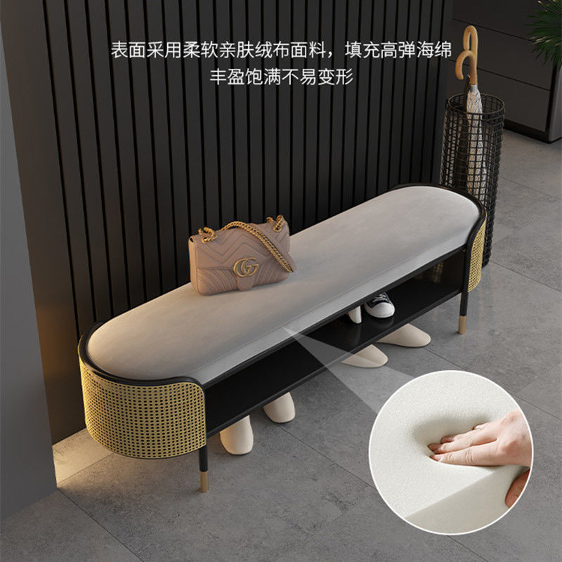 网红轻奢换鞋凳门口可坐穿鞋凳设计师长条凳意式卧室床尾凳沙发凳|undefined