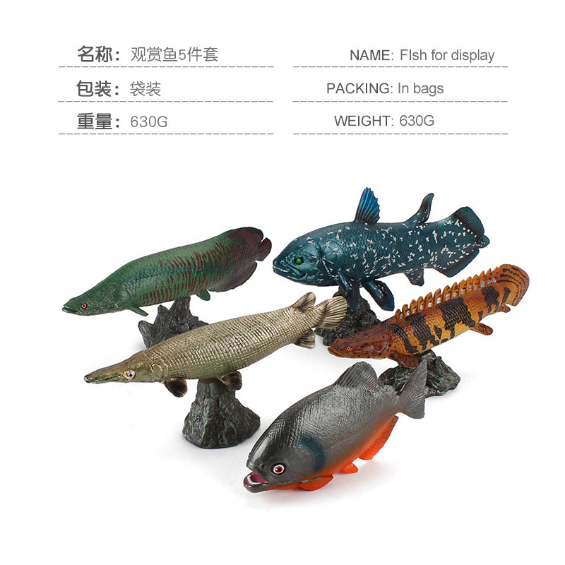 Exportación transfronteriza simulación estática sólida modelo animal marino lengua gigante pez cocodrilo angula ornamental peces decoración juguete