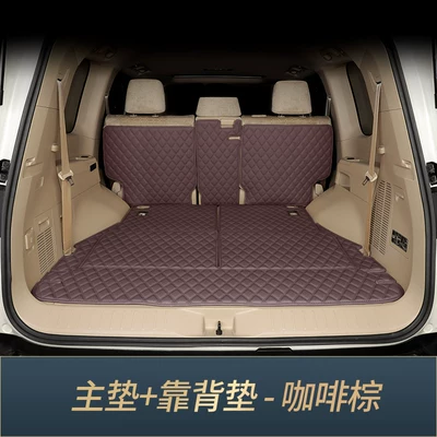 Trunk Mat — Cruiser Trunk Mat Lc300 Full - 7-seats-main-cushion-back-cushion-coffee-brown-toyota-land-cruiserlc300