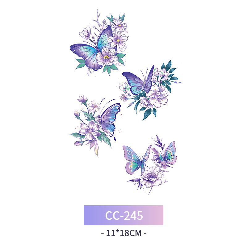 Transfronterizo en stock al por mayor de halloween colorido mariposa tatuaje pegatinas simulación sangrienta cicatriz pegatinas divertidas pegatinas impermeables