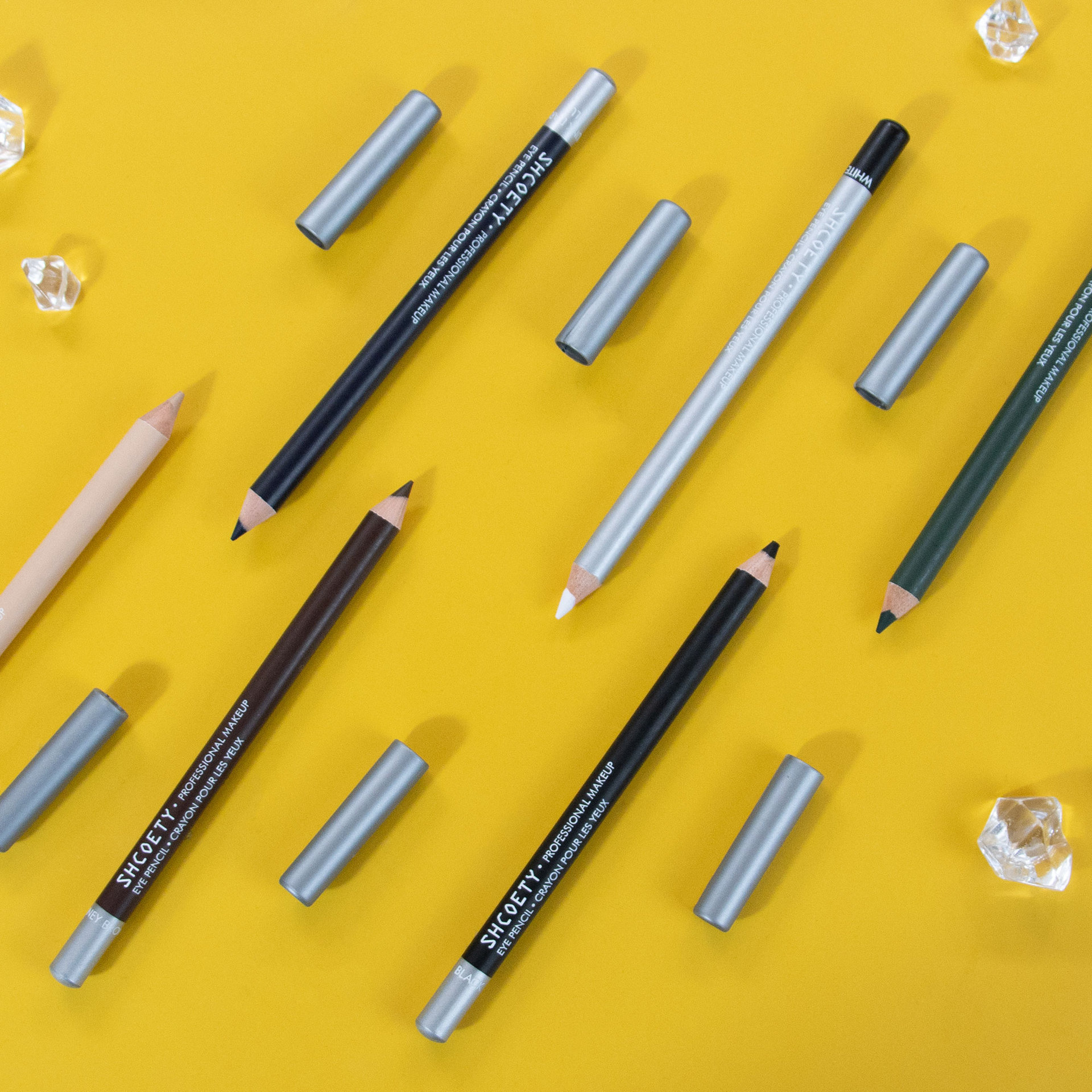 SHCOETY waterproof and non-smudge wooden eyeliner pen, long-lasting makeup without smudge, eyebrow pencil and eye pencil, dual-purpose makeup pen, European and American undefined