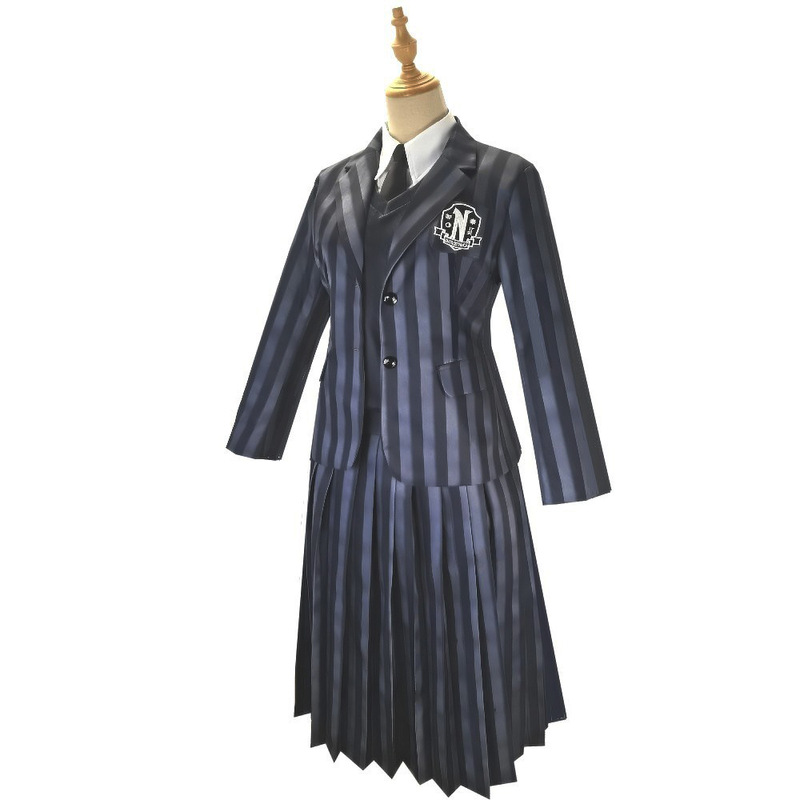 アダムズ一家cos服ハロウィーン水曜日アダムズ制服コスプレ衣装スポット|undefined