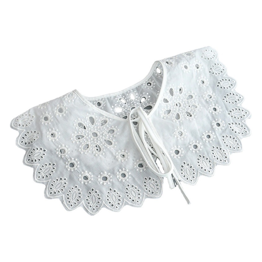 Fake Collar Children Spring and Summer New Hollow Embroidered Shawl Strap Fake Collar Lace-up Summer Clothes