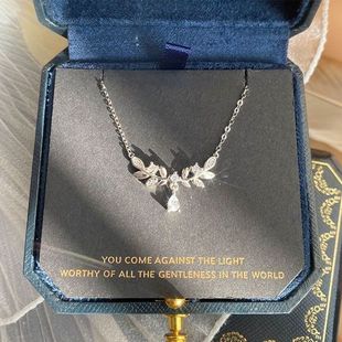 [Brand necklace, chain drop-shaped, light luxury style, Birthday gift]