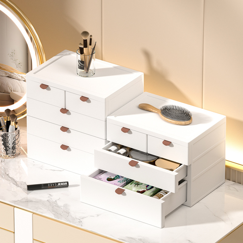 Gabinete de almacenamiento cajón plástico gabinete de almacenamiento doméstico dormitorio escritorio multi-capa organización papelería cosméticos almacenamiento rack gabinete