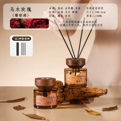 Car Aromatherapy, Long-Lasting Fragrance, Dual-Purpose Car Perfume Aromatherapy - classical-windmill-dual-purpose-aromatherapy-ebony-rose-120ml
