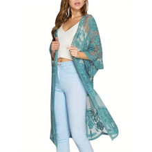 G 12757 Lace Seven-Sleeve Cardigan ��˿�߷��俪����