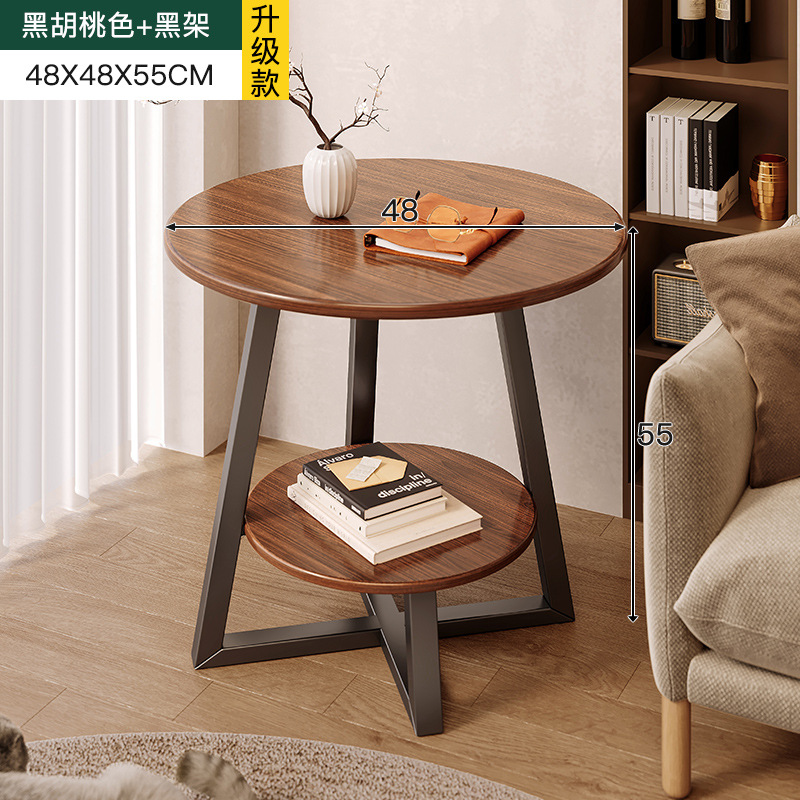 Pequeña Mesa Redonda sofá mesa auxiliar mesa de té de lujo luz Mini mesa de té pequeña sala de estar mesa de esquina casa simple mesa pequeña casa de alquiler