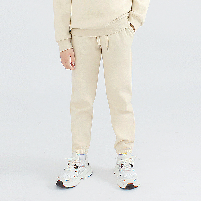 Otoño e invierno estilo coreano nuevos pantalones forrados de lana para niños de color sólido para niños grandes pantalones de chándal cálidos para niñas Generación de cabello image 15