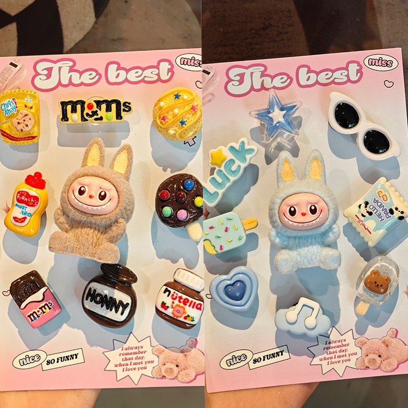 [긴귀 래브 브룩 카키+블루] 신발 버클 18개