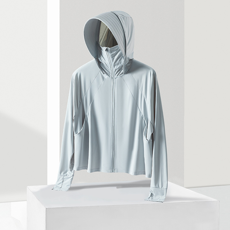 새로운 선 스크린 의류 여성의 2024 여름 얇은 코트 안티 자외선 통기성 선 스크린 의류 블라우스 아이스 실크 쿨 탑