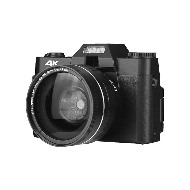 4K Wi‑Fi Retro SLR Digital Camera, 75MP Sensor, Wide‑Angle Options, Flip Screen