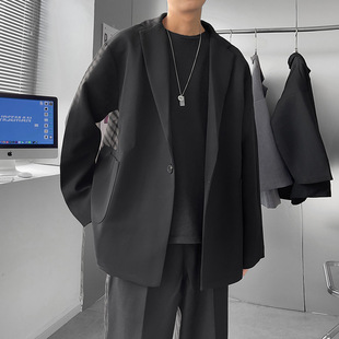 Casual suit men's autumn Korean style trendy Ruan handsome small suit top Hong Kong style ins fashion brand plus size single coat men