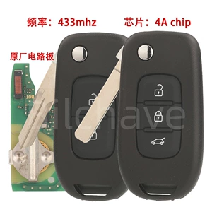 2/3 düyməli Renault qatlanan pult açarı, 433mhz, 4A çip