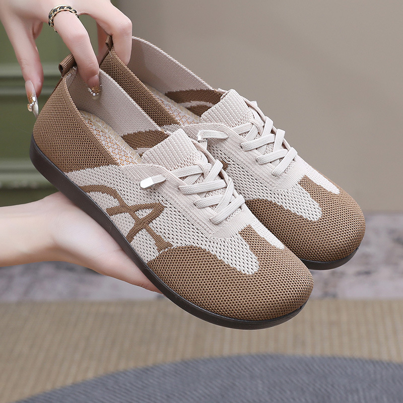 2025 Spring and Summer New Vintage German Training Moms Shoes Fashionable Soft Sole Lightweight Breathable All-match Non-slip Sports Women's Shoes