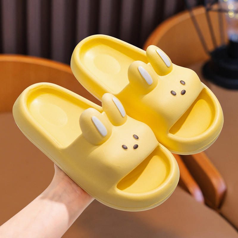 Children's Slippers Women's New Home Indoor Bathroom Non-slip Comfortable Cartoon Soft Bottom Cute Rabbit Slippers