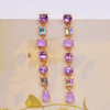 South Korean multicoloured goods, crystal earings, fresh long fashionable earrings