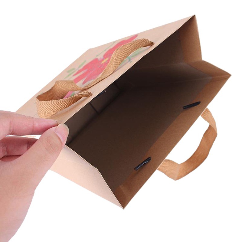 1 blanco Kraft bolsa de papel de los niños creativo arte pasta material DIY hecho a mano pintura bolsa de papel pintado Decoración