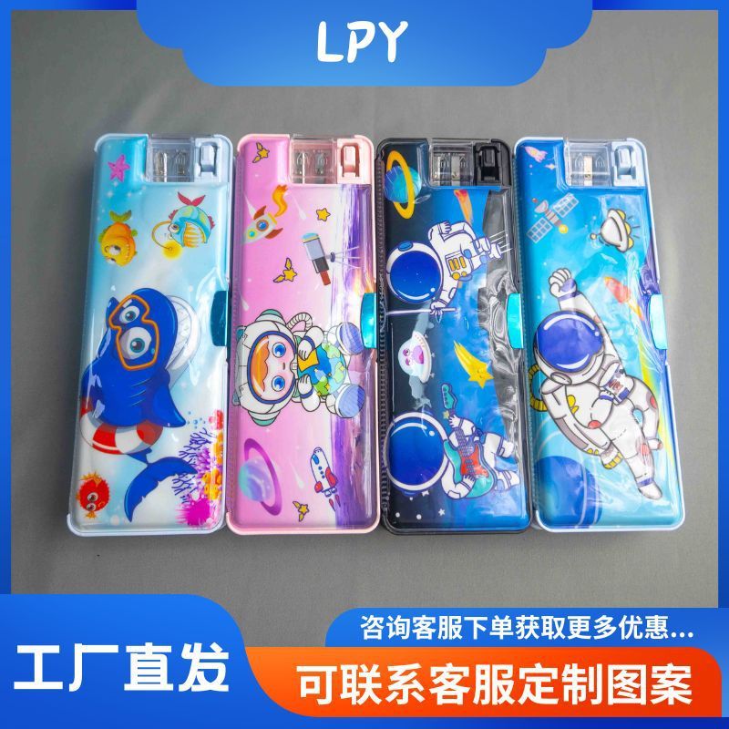 創意の電気スタンドの鉛筆の刀のメーカーの現物の卸売りはワンストップで新型のアニメの図案の多機能の文房具の箱を仕入れます。|undefined