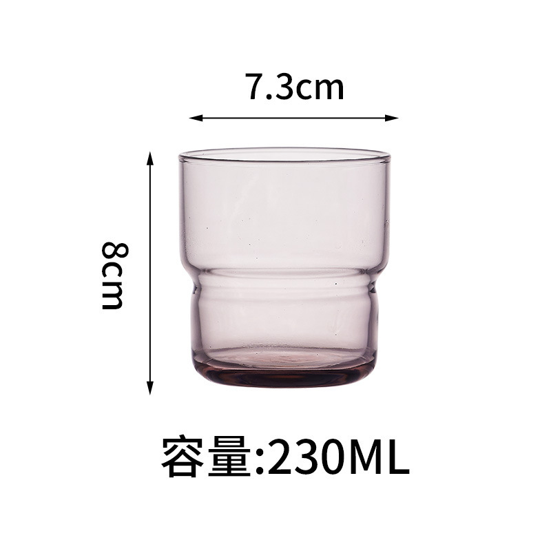 Taza de vidrio temperado a prueba de explosiones resistente a altas temperaturas, taza de agua de leche y café, taza de enjuague bucal de hotel de alta calidad, fabricación de patrones