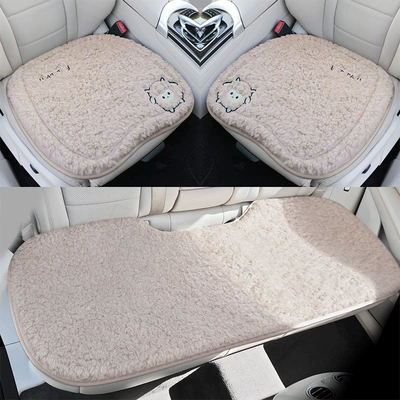 cute single-piece plush, 2025 new — Wool pad - warm-sun-rice-small-three-piece-setthick-lamb-fleece-super-warm-non-slip-and-durable