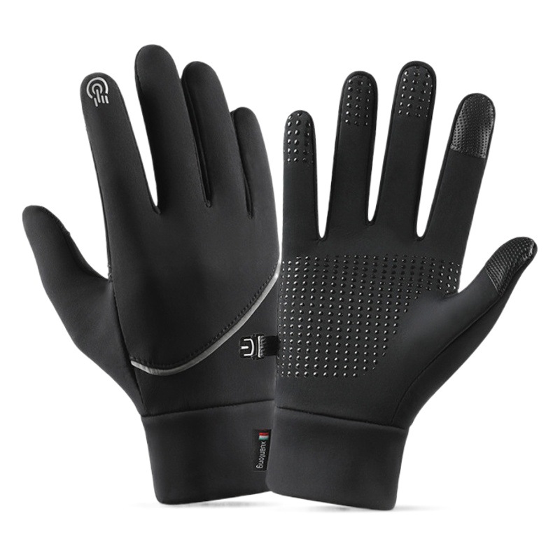 Guantes térmicos de invierno para hombres ciclismo pantalla táctil impermeable forrado de lana deportes al aire libre montañismo correr guantes mujeres antideslizante transfronteriza