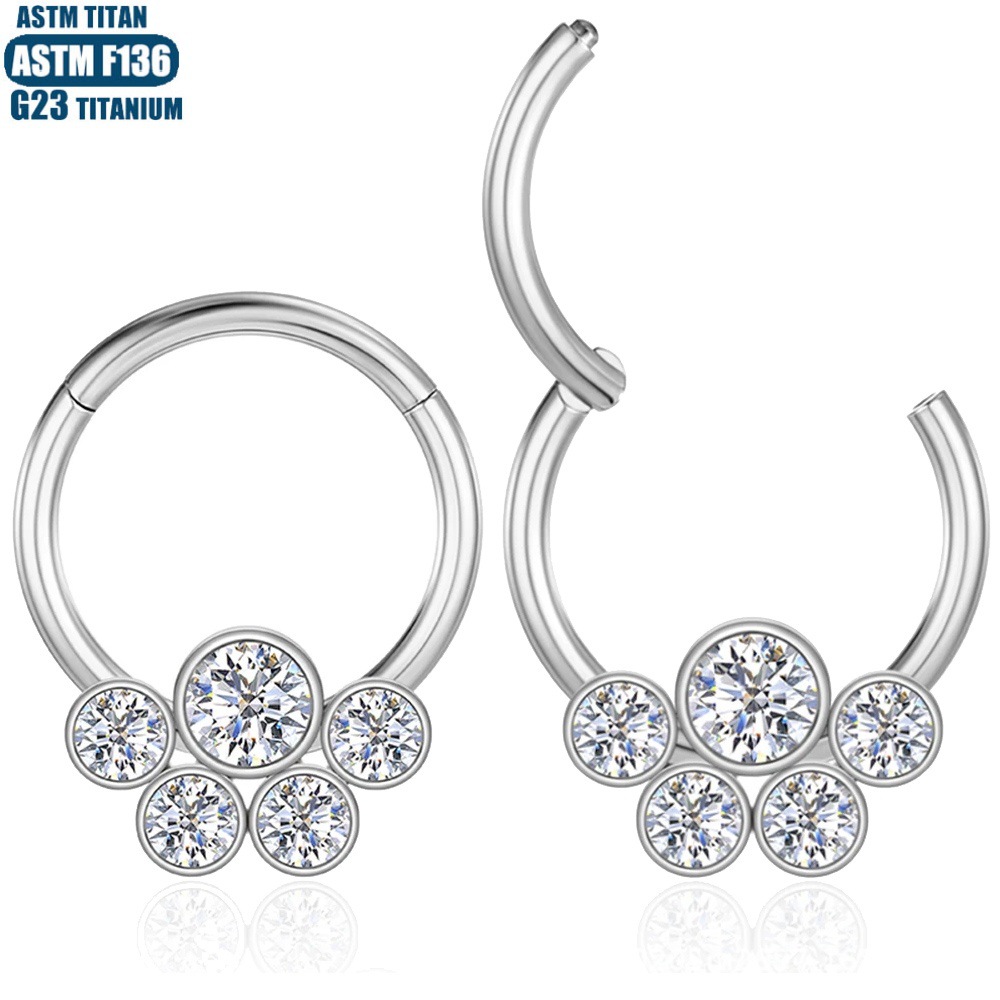 Pointed labret stud close-up product detail