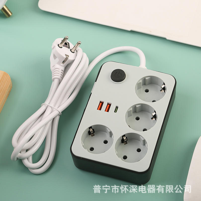 Enchufe USB ruso con conector tipo-c, casca negra, casca blanca opcional, estándar europeo, oficina en casa