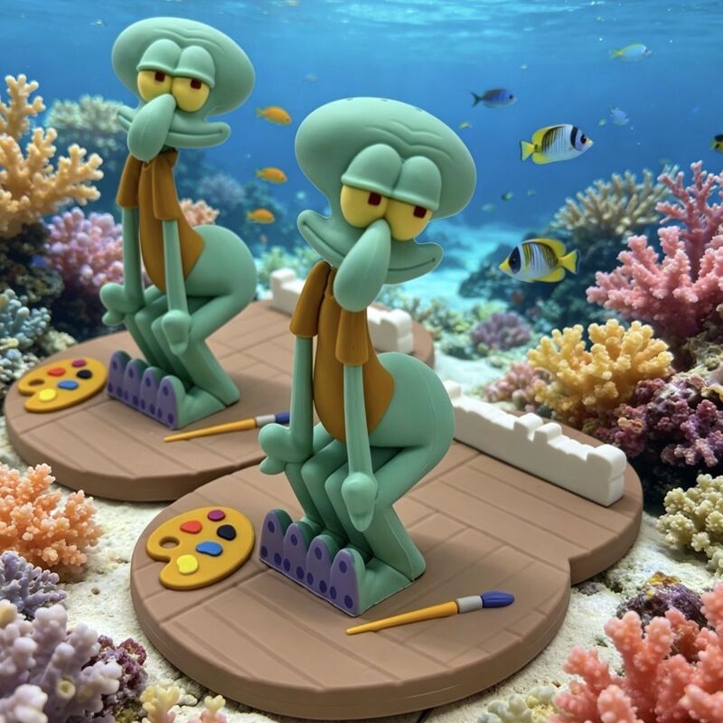 Spongebob and Squidward Magnetic Phone Holder Stable Cartoon Creative Figurine Gift Decoration Accessory Spongebob and Squidward Magnetic Phone Holder Stable Cartoon Creative Figurine Gift Decoration Accessory