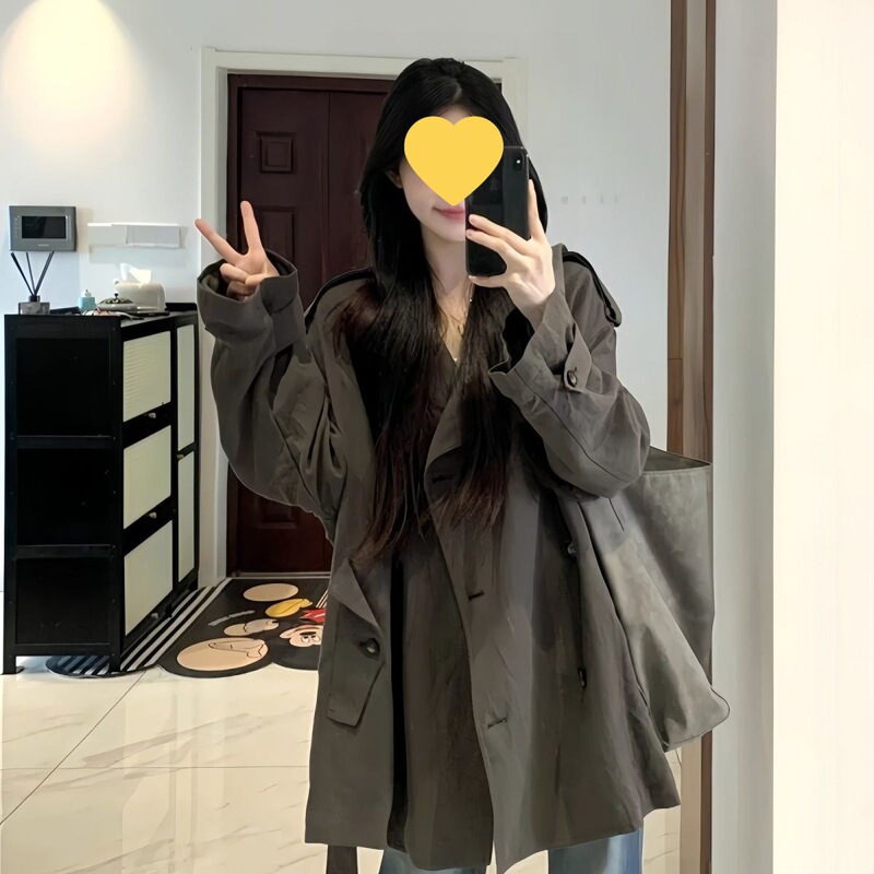 短款宽松风衣外套女2025春秋季新款小个子巨好看薄款韩版韩系休闲|undefined