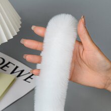 厂家批发仿獭兔毛条5CM 旗袍毛边汉服斗篷服装辅料彩色DIY装饰