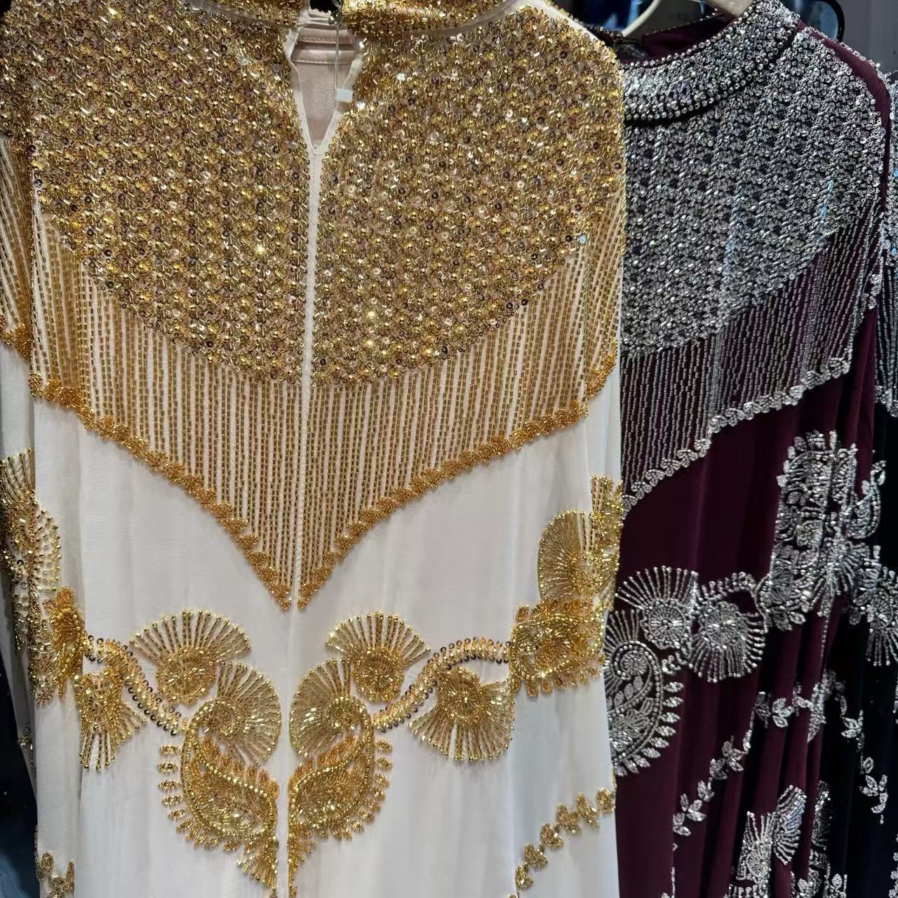 Elegat Middle Easter Cross-border Heavy-duty Baquet Dress For Wome, 2026 Ew Model, Diamod-embellished Cover-up_ecoleips.com