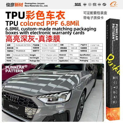 color change, heat self-healing – Car paint protective film - high-gloss-dark-gray-152m-15m-roll