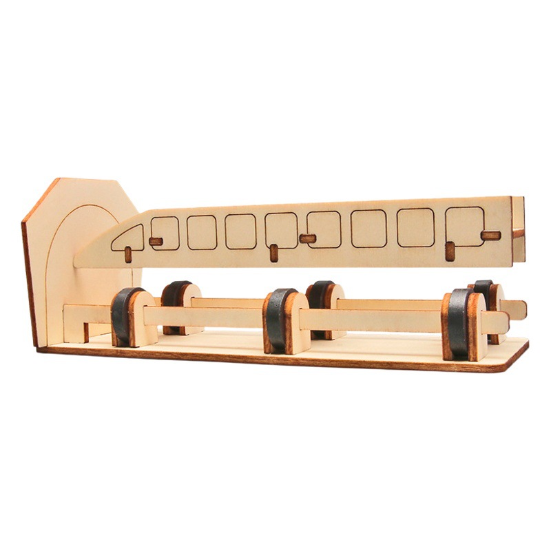 Tecnología pequeña producción suspensión magnética tren de vapor para niños experimento científico equipo traje DIY materiales hechos a mano al por mayor