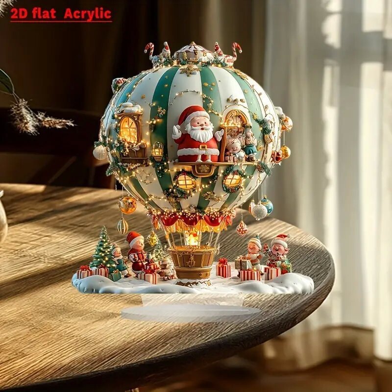 国境を越えた新製品サンタクロースのデスクトップ装飾ホームオフィスのアクリル装飾クリスマス装飾品|undefined
