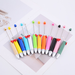New DIY love 7 color beaded pen multi-color office ballpoint pen student stationery marking key in stock wholesale