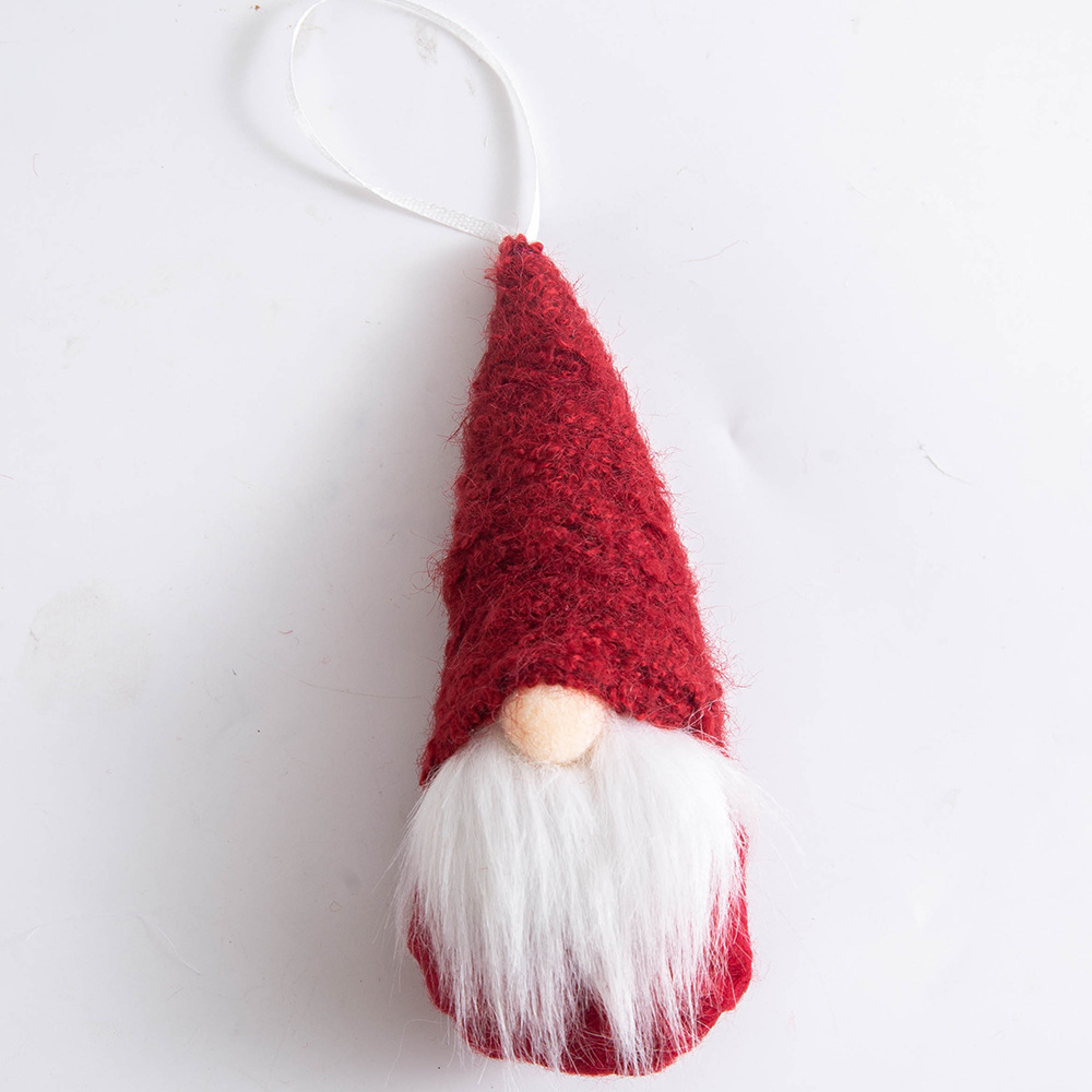 Nuevos colgantes de decoración de Navidad transfronterizos colgantes de árbol de Navidad muñeca sin cara enano viejo pequeño colgente