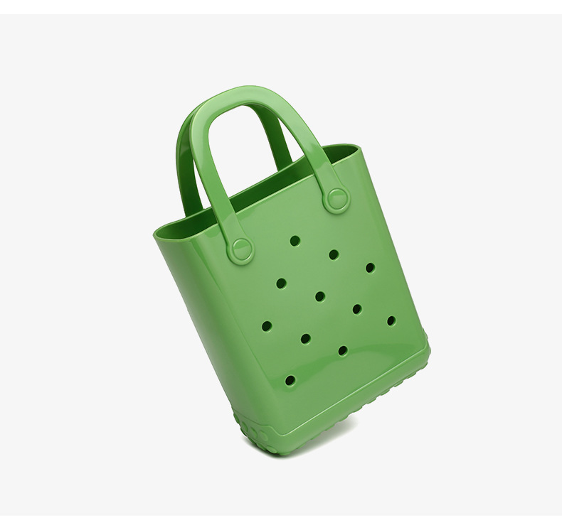 All Seasons Season Women's Medium PVC Solid Color Streetwear Hollow Square Open Handbag