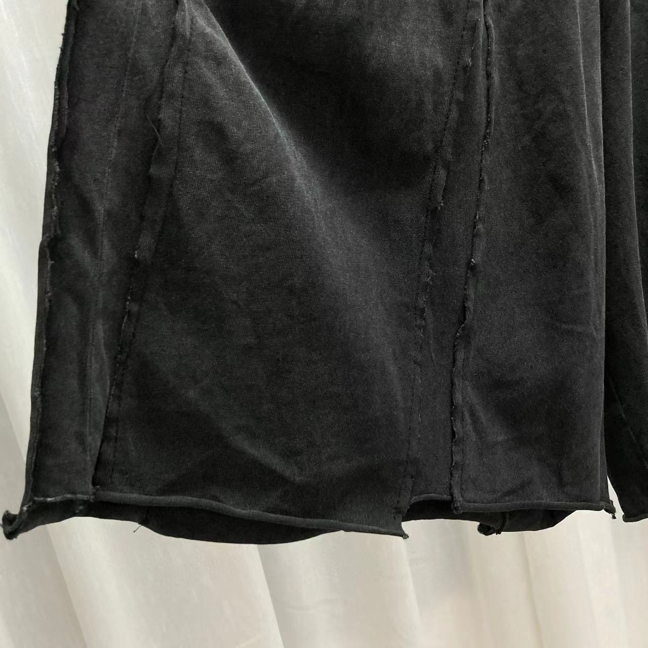 Men's Patchwork T-shirt With Letter Embroidery American Style_voghion.com