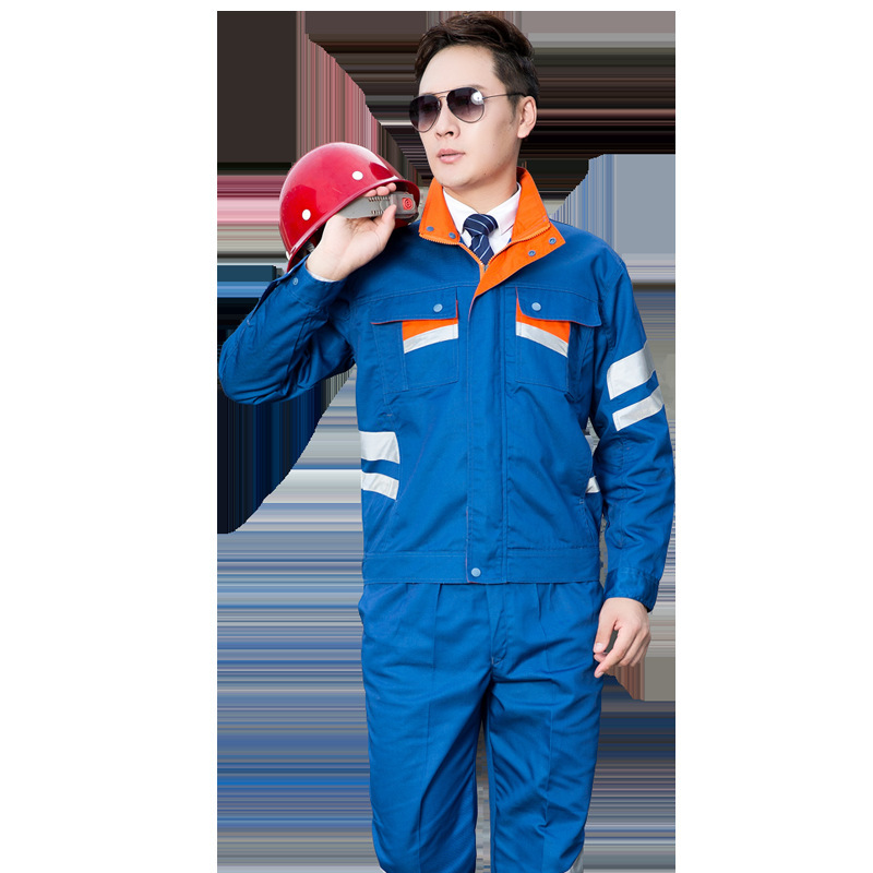 春と秋の反射ストリップ作業服スーツカスタマイズされた建設工事服衛生作業服道路管理道路救助労働保護服|undefined