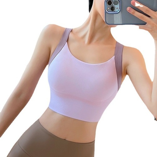 Sports bra summer shock-proof big breast push-up yoga vest women's one-piece running top fitness bra bra