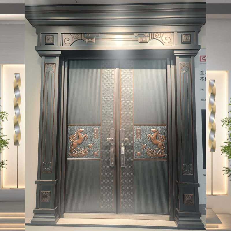 Stainless Steel Painted Anti-Theft Door Handle Thickened Entry Door Lock Exterior Door Household Anti-Pry Door Universal Handle