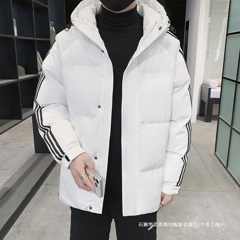 Men's down Cotton Jacket Winter New Casual Cotton Coat Hong Kong Style Loose Oversized Youth Versatile Men's Top