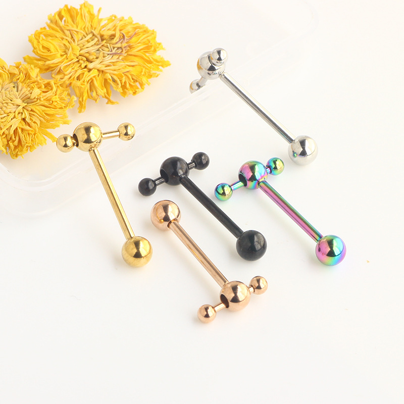 Labret piercing jewelry detail image