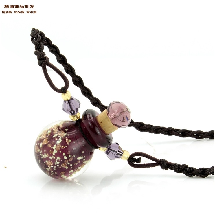 精油饰品网紫色球形金沙瓶妞妞绳项链4.jpg